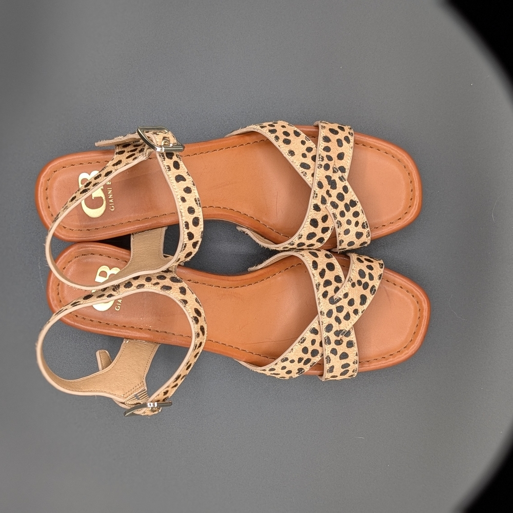 Gianni Bini Leopard Print Block Heels - Picture 6 of 8